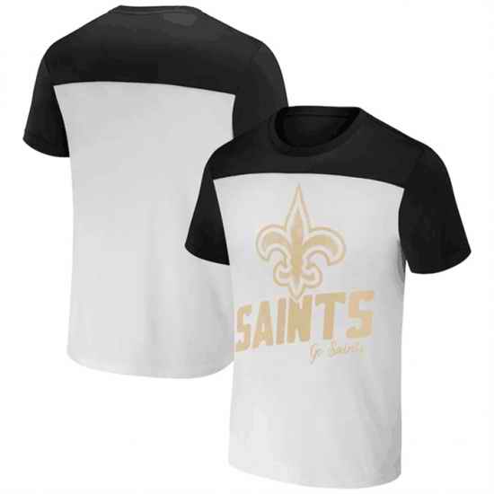 Men New Orleans Saints Cream Black X Darius Rucker Collection Colorblocked T Shirt